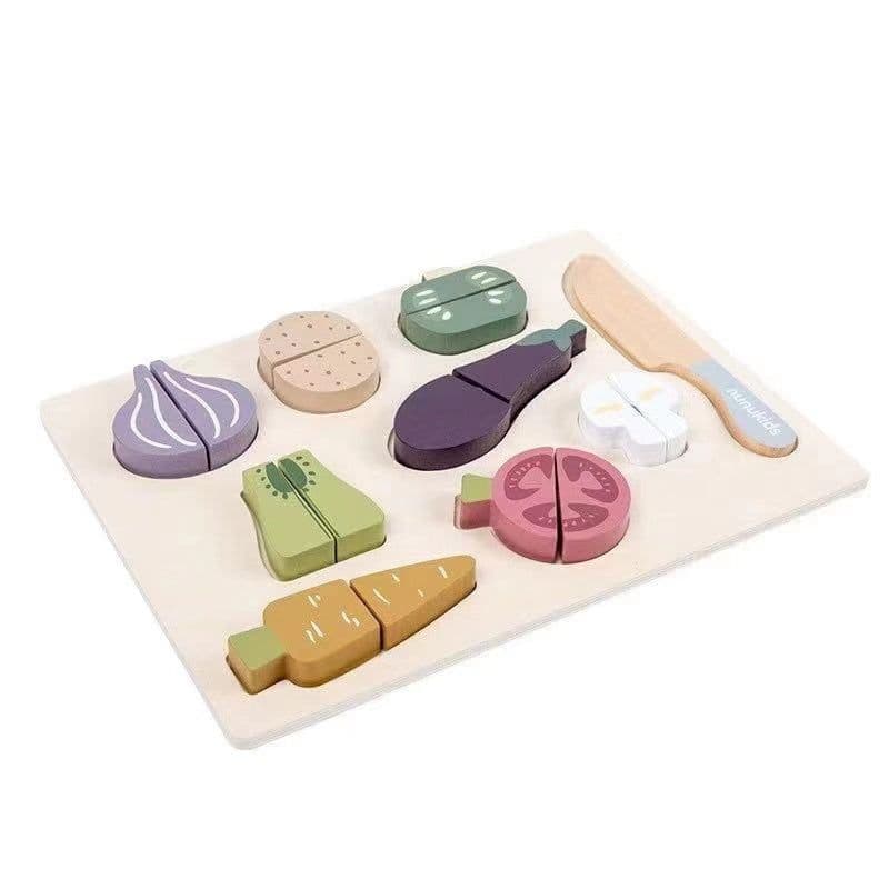 image-Nunukids Toys Vegetables Cut Music Puzzle Puzzle Wooden Toys Cut Look