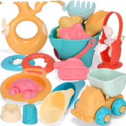 image-Soft Rubber Beach Toys, Playing With Water And Sand At The Beach, Summer Is Hot