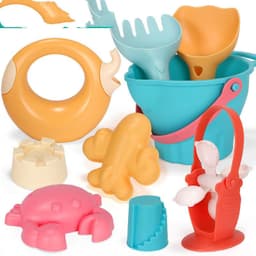 image-Soft Rubber Beach Toys, Playing With Water And Sand At The Beach, Summer Is Hot