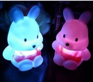 image-Creative Cartoon Cute Radish Rabbit Colorful Night Light