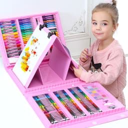 image-Double Panel Easel Version Watercolor Pen Set Brush Crayon Oil Pastel