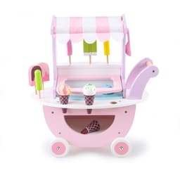 image-Wooden Kitchen Toy Play House Simulation Ice Cream Cart