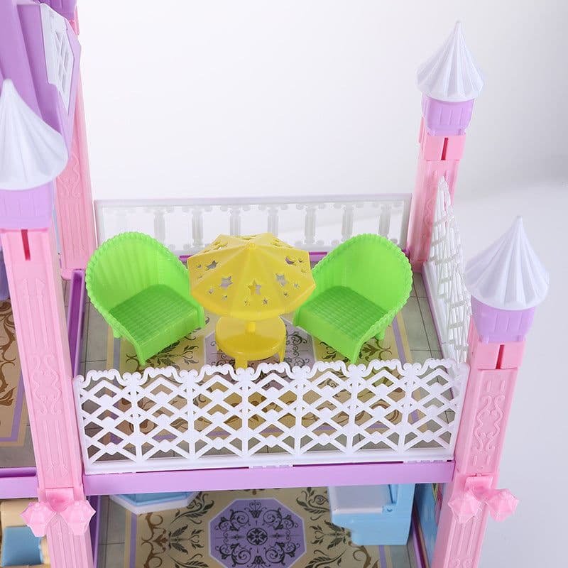 image-Children's Villa House Building Blocks Assembled House Children's Toys Play House Gorgeous Villa Princess House