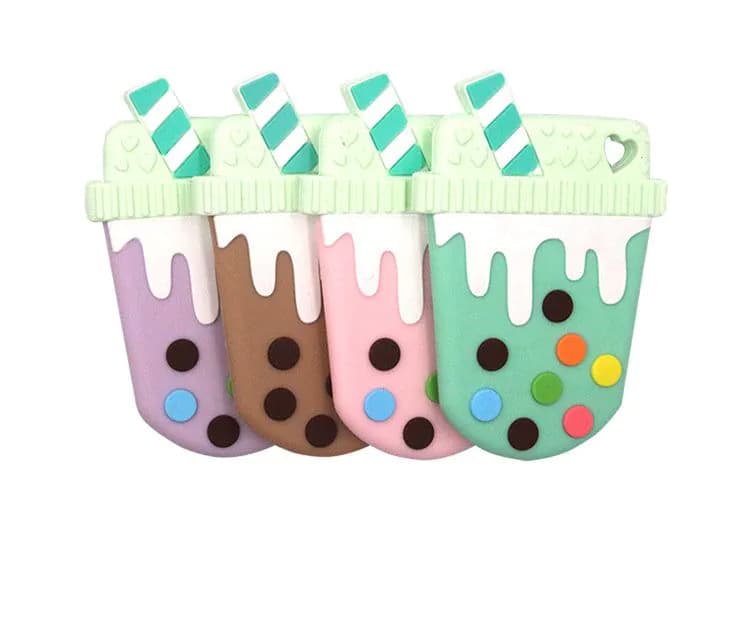 image-OEM Processing Baby Molars Hand Toys Milk Tea Star Bingle Baby Gums Wholesale