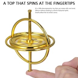 image-Creative Scientific Learning Metal Finger Gyroscope Gyro Top Pressure Relieve Classic Toy Educational Toy For Children