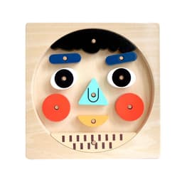 image-Face Changing Expression Game Children Face Changing Expression Games Kindergarten Game Wooden Building Blocks Toy