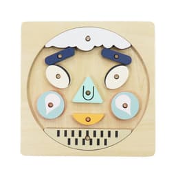 image-Face Changing Expression Game Children Face Changing Expression Games Kindergarten Game Wooden Building Blocks Toy