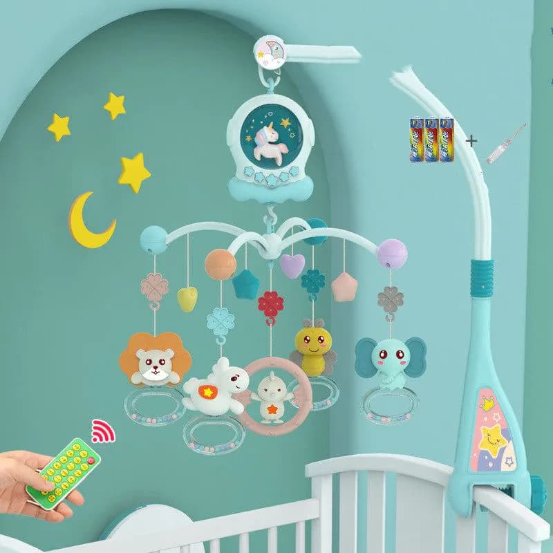 image-Baby Music Bed Bell Baby Newborn Puzzle Bedside Rotating Rattle Appease Toy Pendant