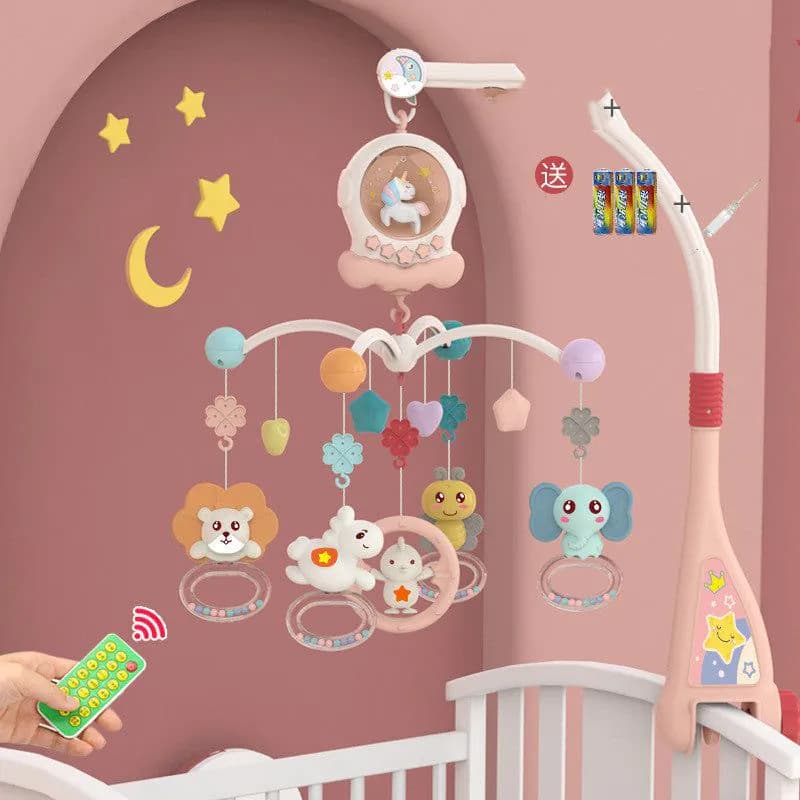 image-Baby Music Bed Bell Baby Newborn Puzzle Bedside Rotating Rattle Appease Toy Pendant