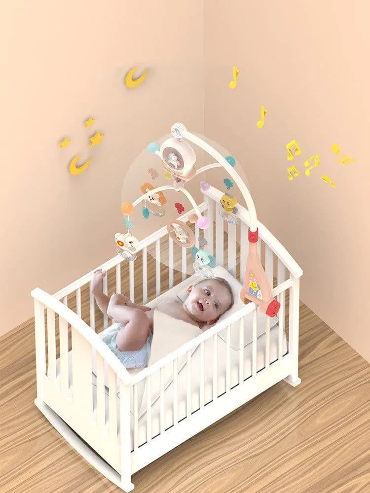 image-Baby Music Bed Bell Baby Newborn Puzzle Bedside Rotating Rattle Appease Toy Pendant