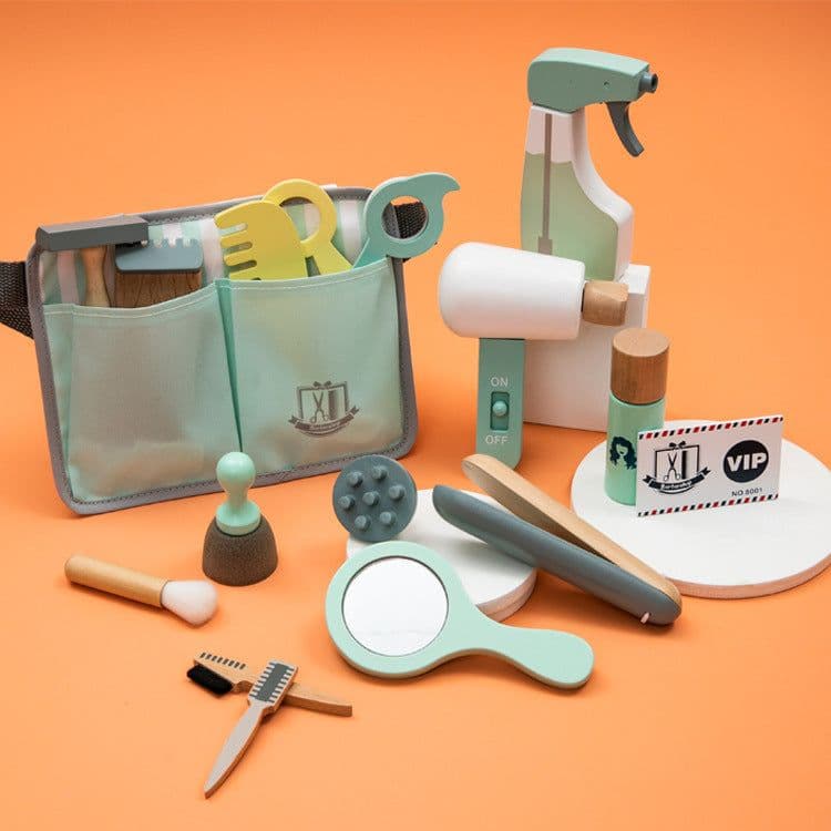 image-Makeup Tools Wooden Baby Toys