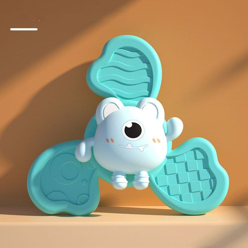 image-Baby Bath Spinning Top Toy Safe Interesting Baby Bath Toys Animal Hand Spinner Toys With Suction Cups Spin Toy