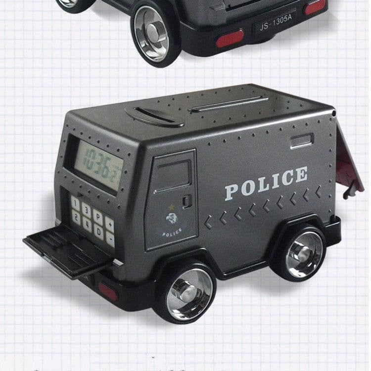 image-Cartoon Money Transport Truck Money Cabinet Coin-operated Piggy Bank Password Piggy Bank Car