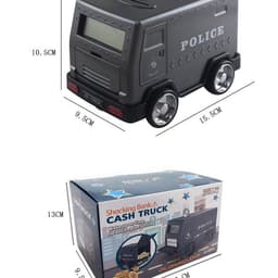 image-Cartoon Money Transport Truck Money Cabinet Coin-operated Piggy Bank Password Piggy Bank Car
