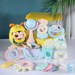 image-Handbell, Teething Stick, Music, Rattle, Tumbler