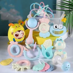 image-Handbell, Teething Stick, Music, Rattle, Tumbler