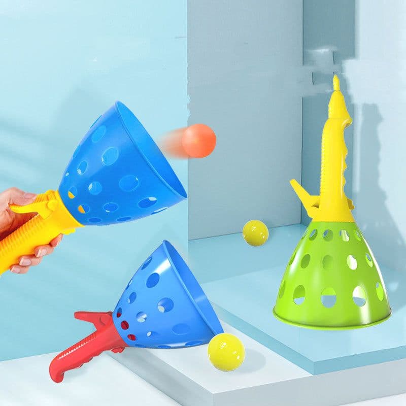 image-Children's Toy Catapult Ball Outdoor Parent-child Double Fun Butt Bouncy Ball Plastic Big Catapult Ball