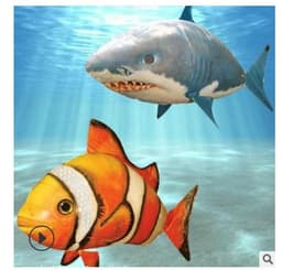 image-Remote Control Shark Toys Air Swimming Fish Infrared RC Air Balloons Inflatable RC Flying Air Plane Kids Toys