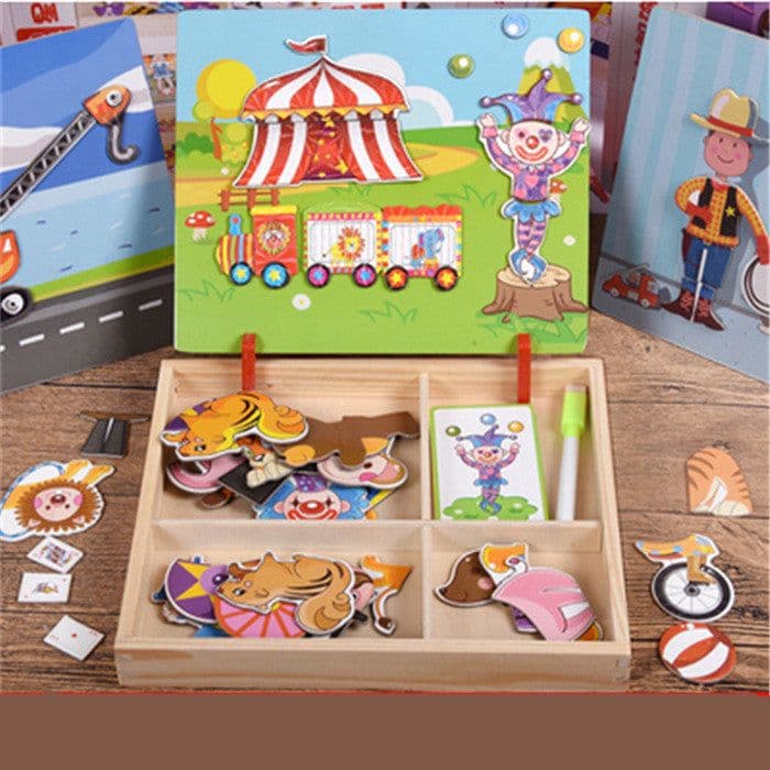 image-Recommend Children's Early Education Puzzle Magnet Book Intellectual Toys