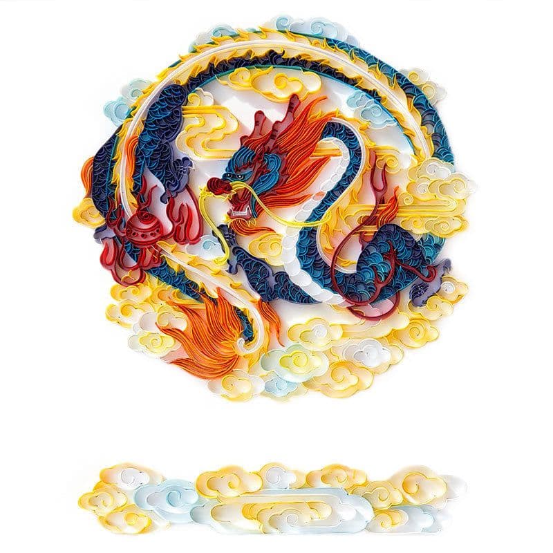 image-Quilted Paper Illustration Material Package Set Lobby Decoration Painting Slot