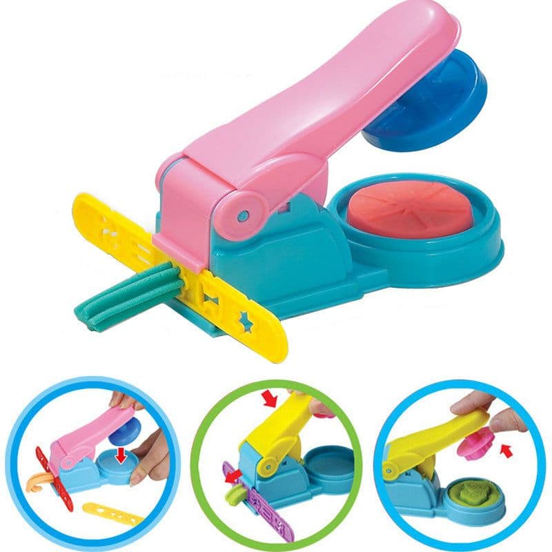 image-7-piece Set Of 3D Color Clay Clay Tool Plasticine Noodle Machine