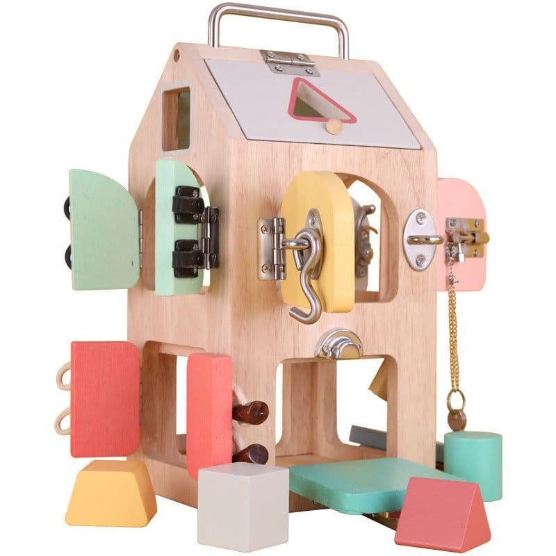 image-Discovery House Busy Board Children's Training Unlock Key Shape Matching