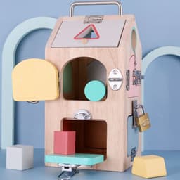 image-Discovery House Busy Board Children's Training Unlock Key Shape Matching