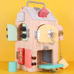 image-Discovery House Busy Board Children's Training Unlock Key Shape Matching