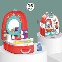 image-Children's Play House Kitchen Tableware Table Medical Utensils Makeup Fruits And Vegetables