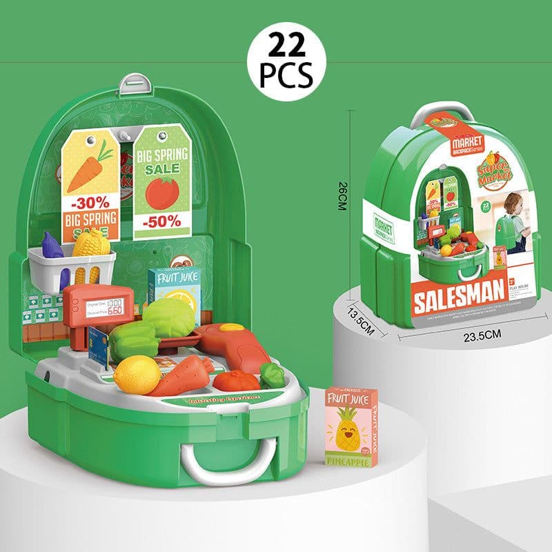 image-Children's Play House Kitchen Tableware Table Medical Utensils Makeup Fruits And Vegetables