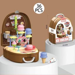 image-Children's Play House Kitchen Tableware Table Medical Utensils Makeup Fruits And Vegetables