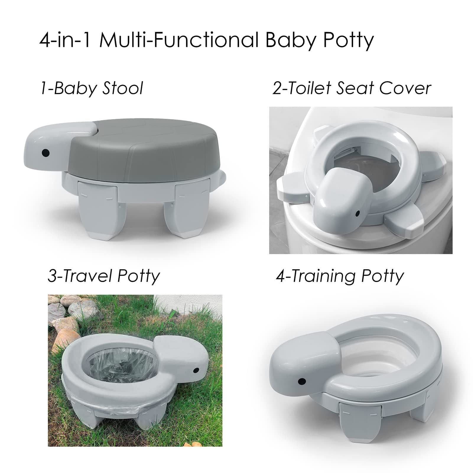 image-Children's Training Toilet Baby Urinal Portable Folding Travel Outing Baby Travel Potty