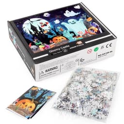 image-Adult Jigsaw Puzzle 1000 Pieces Halloween Shadowy Castle