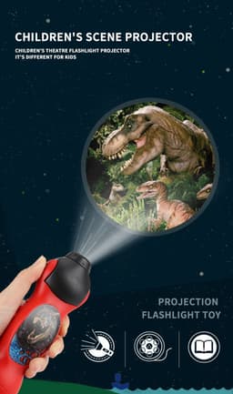 image-Multi-pattern Projection Toy Projector Electronic Luminous Toy Flashlight