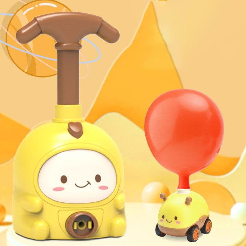 image-NEW Power Balloon Launch Tower Toy Puzzle Fun Education Inertia Air Power Balloon Car Science Experiment Toy for Children Gift