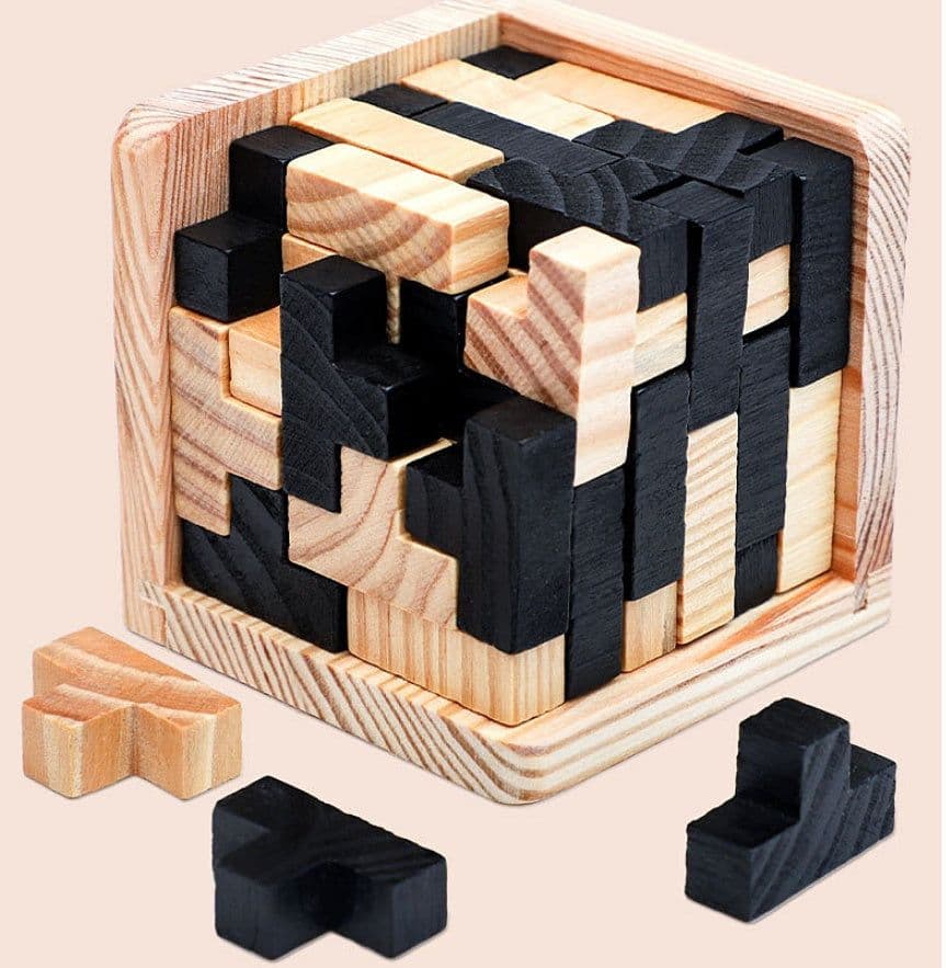 image-Hot Selling Wooden Puzzle Kongming Lock Luban Lock Toys