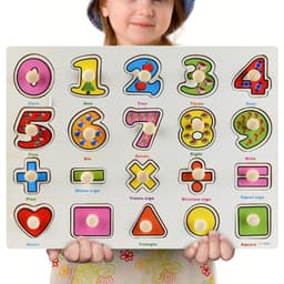 image-Early Childhood Education Puzzle Animal Alphabet Cognition Wooden Toys
