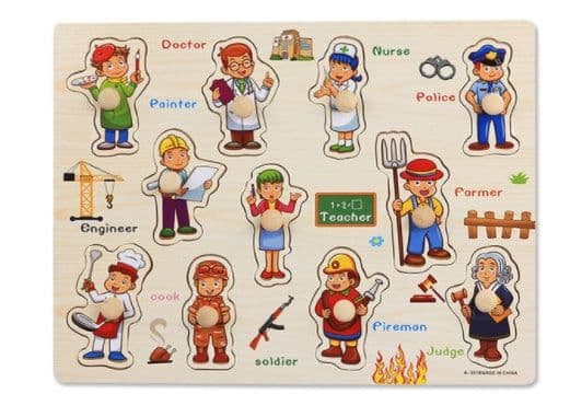 image-Early Childhood Education Puzzle Animal Alphabet Cognition Wooden Toys