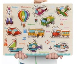 image-Early Childhood Education Puzzle Animal Alphabet Cognition Wooden Toys