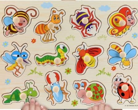 image-Early Childhood Education Puzzle Animal Alphabet Cognition Wooden Toys