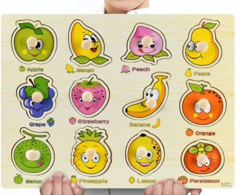 image-Early Childhood Education Puzzle Animal Alphabet Cognition Wooden Toys