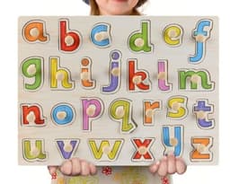 image-Early Childhood Education Puzzle Animal Alphabet Cognition Wooden Toys