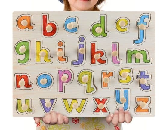 image-Early Childhood Education Puzzle Animal Alphabet Cognition Wooden Toys