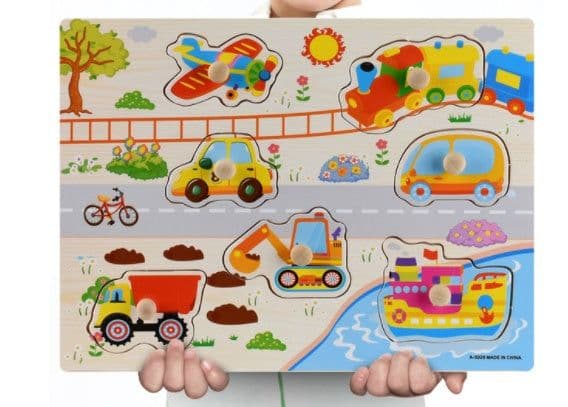 image-Early Childhood Education Puzzle Animal Alphabet Cognition Wooden Toys