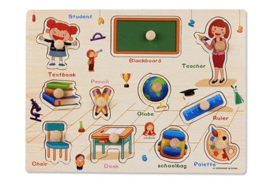 image-Early Childhood Education Puzzle Animal Alphabet Cognition Wooden Toys