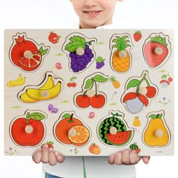 image-Early Childhood Education Puzzle Animal Alphabet Cognition Wooden Toys