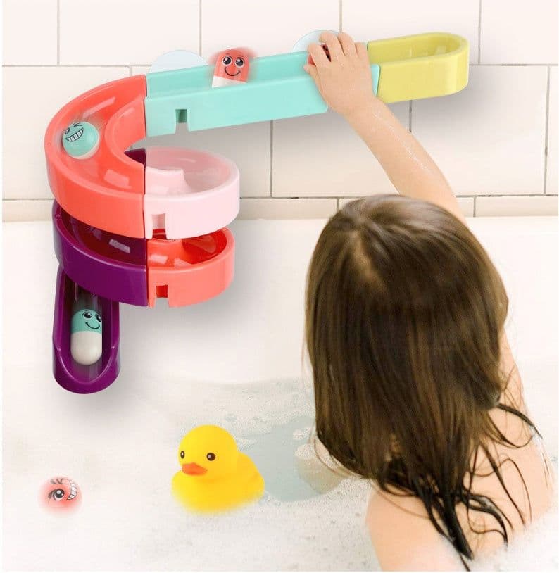 image-Bathroom Assembling Rail Slide Sliding Bath Toy