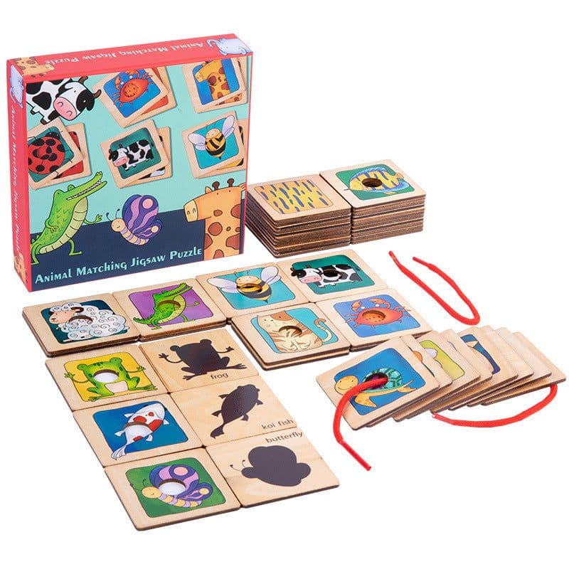 image-Toddlers Find The Shadow To Match The Puzzle Board Card Image And Shape Corresponding