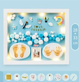 image-Baby Hand And Foot Print Mud Lanugo Souvenir Photo Frame