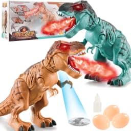 image-Children's Electric Spray Egg Laying Dinosaur Toy With Light And Sound Effect